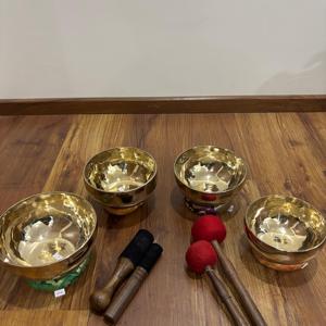 Cuenco con sonido de Metal de bronce hecho a mano, tema de Chakra de estilo tradicional para la práctica diaria de meditación, artesanías de Metal budista - Product Image 3