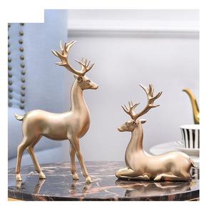 Décoration de Noël cadeau dessus de table nouveau Design renne meilleure vente renne doré de haute qualité lot de 2 - Product Image 2