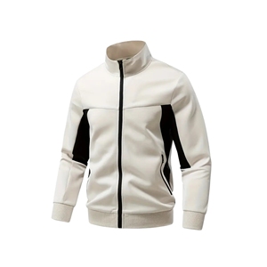 Ensemble de vêtements de sport coupe-vent 2 pièces Casual Breathable Printed Colorblock Survêtement pour adultes pour le printemps et l'automne couleur unie - Product Image 4