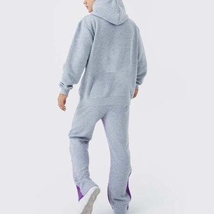 Vêtements de sport d'hiver décontractés pour hommes personnalisés vêtements de sport survêtements respirant séchage rapide 100% coton fermeture éclair jusqu'à 2025 ensembles sweats à capuche joggers - Product Image 3