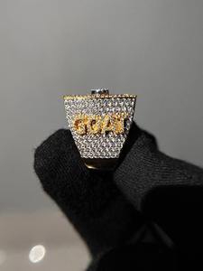 New Design <b>Silver</b> Hip-Hop Jewelry 14K Gold Iced out <b>Ring</b> for <b>Men</b> VVS Moissanite & Diamond Finger <b>Ring</b> Real Hip Hop Style - Product Image 6