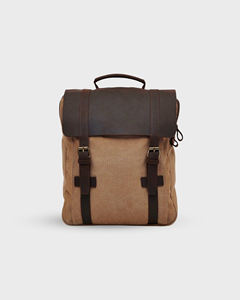 Sac à dos multifonctionnel en cuir et toile, compartiment antivol pour ordinateur portable, grande capacité, voyage, école, travail, randonnée, extérieur, épaule - Product Image 1