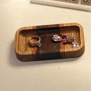 Oak <b>Wood</b> Dish Holder Wooden Base Dish Tray Wooden Serving Dishes Set - Product Image 1