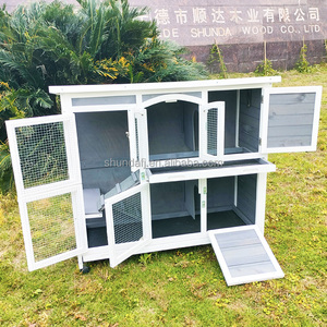 SDR050 Cages à lapins en bois avec plateau conception de maison de lapin - Product Image 2