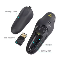 Presentador inalámbrico de 2,4 GHz, presentación remota, Clicker inalámbrico, Powerpoint, puntero PPT, cambiador deslizante, Control remoto