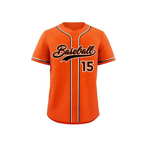 Camiseta de béisbol con impresión personalizada abotonada sublimada de los mejores diseños juveniles de alta calidad para hombres - Product Image 1