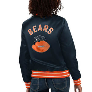 Nueva llegada introducir en el mercado mujeres satén Varsity chaqueta de manga larga lavado ácido mujeres satén Varsity chaqueta - Product Image 6