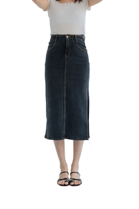 Prêt à expédier Meilleures ventes Jupe en jean coupe amincissante à taille haute pour femmes - Product Image 5