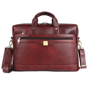 Maletín de Cuero para Portátil, Bolso de Hombro, Duradero, para Uso en Oficina, Color Rojo, Cierre con Asa - Product Image 1