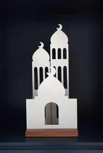 Ensemble de décorations de table en acrylique miroir doré, silhouettes de minaret de mosquée, décoration de table, décoration de bureau islamique pour l'Aïd el-Fitr et le Ramadan - Product Image 2