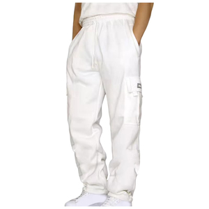 Nouveau style sport pantalons décontractés avec doublure en polaire style jogger plusieurs poches cordon de serrage pantalon cargo ample pour hommes - Product Image 3