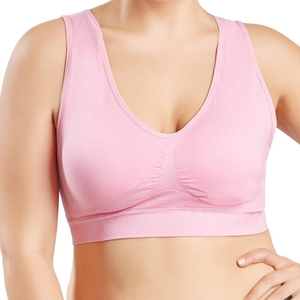 2024 nouveau soutien-gorge de sport rose de haute qualité pour les femmes sans couture Yoga Fitness Gym porter séchage rapide grande taille respirant durable pour - Product Image 1