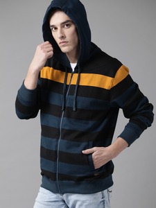 Chaqueta de algodón 100% para hombre al por mayor con paneles de color en contraste, cremallera completa, bolsillos y logotipo personalizado OEM, estilo urbano. - Product Image 2