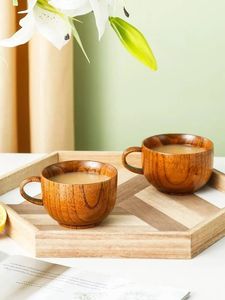 Service à thé en bois de style nordique Coco Palm avec pot et plateau Logo personnalisé Théière et ensembles de tasses en bois de noix de coco - Product Image 4