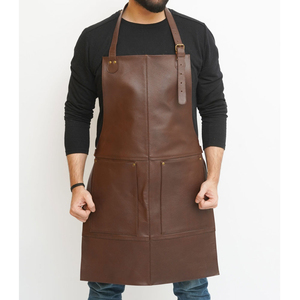 Tablier de soudage Cuir de vachette Vêtements de soudage ignifuges durables Tablier de soudage Tablier de travail en cuir fendu résistant aux flammes - Product Image 1