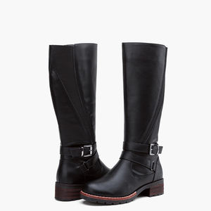 Botas de montar a caballo de cuero con logotipo personalizado de nueva moda, botas de caballo de cuero transpirables de calidad superior para hombre para montar - Product Image 1