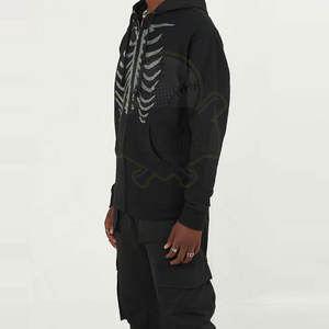 Nouvelle mode hiver décontracté strass sweats à capuche 100% coton conception personnalisable de haute qualité - Product Image 3