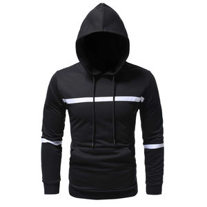 Sudadera con Capucha Extra Grande para Hombre, Diseño con Cordón y Estampado de Rayas, Sudadera Lisa de Invierno, Felpa de Algodón, Ropa Urbana al por Mayor - Product Image 2