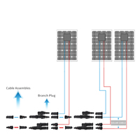 Étanche IP67 PV T type 2 à 1 30A 1000V branche connecteur solaire prise de câble d'alimentation T2 PV connecteur solaire pour système solaire