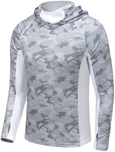 Camisas de pesca con capucha de secado rápido de la mejor oferta, camisas de rendimiento de manga larga transpirables UPF 50 +, camisas de pesca con capucha - Product Image 6