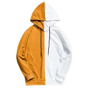 Venta al por mayor de ropa diaria personalizada para hombres, sudaderas con capucha a granel de retazos Hip Hop de alta calidad 100% algodón Streetwear pulóver con capucha para hombres - Product Image 5