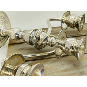 En Métal Argent 3 Bras Candélabre Maison Table Décor Bougeoir Pour Noël Autre Décor De Fête Bougeoir - Product Image 3