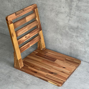Industrial Design Combo <b>Set</b> 100x60cm Low-Seated Desk and Chair Made of Acacia Wood CB68186 - Product Image 5