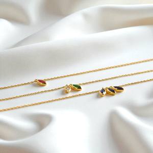 Marquise <b>Ruby</b> Quartz Gemstone Charms Pendant - 925 Silver Gold Plated Women Pendant - Wholesale DIY Making <b>Necklace</b> - Product Image 2