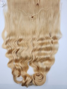 Cierre de Encaje para Cabello de Bebé Premium 6x6, 45cm 50cm, Ondulado Ligero # Extensiones de Cabello Humano de 60 Colores, Tejidas a Mano con Puntas Completas - Product Image 3