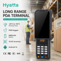 PDA industriel robuste et étanche, 4,3 pouces, Android 14, 29 touches, sangle de poignet, 4 Go + 64 Go, IP68, batterie haute capacité 6800 mAh