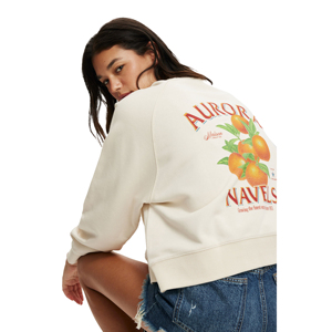 Sweat-shirt d'hiver en polaire biologique pour femme, surdimensionné personnalisé, en pur coton, pull écologique respirant à col rond - Product Image 3