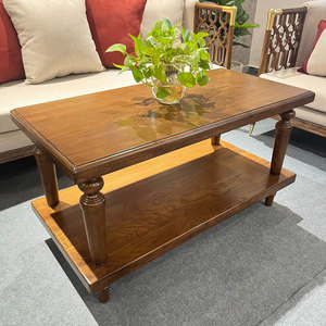 Traditional/Farmhouse Rectangular Ash Wood Living Room/Dining <b>Table</b> Set TT68258 - Product Image 6