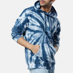 Sudaderas con capucha de felpa francesa Tie Dye personalizadas para hombre, sudaderas con capucha Tie-dye, entrega y envío rápidos, mezcla de algodón básico - Product Image 3