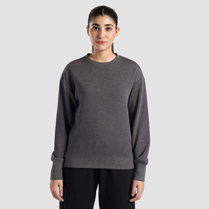 Sweatshirts pour femmes 100% Cotton Made Sweatshirt Plain Custom Print Crewneck Prix de gros Regular Fit Woman Casual Fashion - Product Image 1