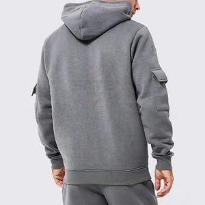 Ensemble de survêtement décontracté à capuche pour homme, coupe classique, de haute qualité, personnalisable OEM, 2 pièces, hiver, uni, 100% coton - Product Image 6