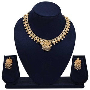 เครื่องประดับแฟชั่นขายส่ง14K 18K 24K เครื่องประดับออกแบบแบบดั้งเดิมชุดสร้อยคอขึ้นรูปเครื่องประดับทองเหลืองชุบทอง - Product Image 1