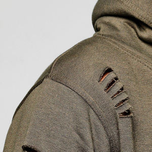 2024 hommes élégant lavage à l'acide fermeture éclair en détresse survêtements haute qualité à capuche Jogging porter Collection d'hiver - Product Image 4