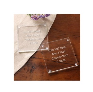 Posavasos de acrílico más vendido, nuevo estilo, precio al por mayor, el mejor producto, forma redonda, posavasos transparente de acrílico para fiesta de boda, el mejor precio - Product Image 6