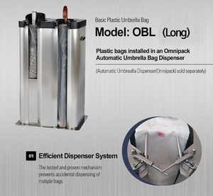 Fundas de plástico para paraguas de despliegue único con envoltura automática para oficina, para empaque individual de paraguas, que ahorran costos de mantenimiento - Product Image 4