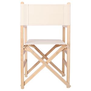 Sedia da Regista WELL HOME in Legno di Faggio con Finitura Verniciata e Tela Grezza, Sedia da Giardino 51x46x86 cm - Product Image 5