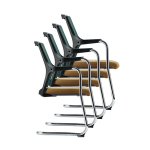 เก้าอี้นั่งคุกเข่า ROBIN BFGCQ016 รุ่น Ergonomic พร้อมฐานโครเมียมและที่วางแขนแบบคงที่ พนักพิงตาข่ายเพื่อความสบายระหว่างการประชุม - Product Image 4