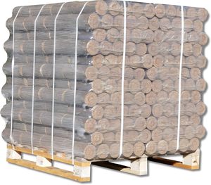 Briquetas de madera dura Premium 960 kg Palé Chimenea Horno Soporte de madera brillante Bolsas de PE Hechas Roble Haya Origen de EE. UU. relacionado con la energía - Product Image 3