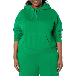 Logo personnalisé coton à manches longues grande taille femmes sweats à capuche pas cher prix grande taille femmes pull à capuche streetwear mode - Product Image 4