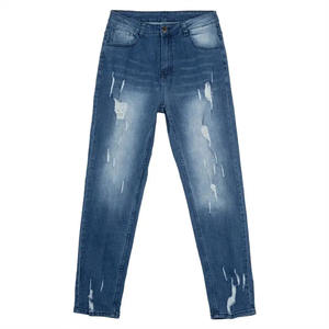 กางเกงยีนส์ขายาวเอวสูงของผู้ชายทรงตรงจากโรงงานการผสมผสานอย่างลงตัวของกางเกงยีนส์ขายาวสำหรับผู้ชาย - Product Image 1