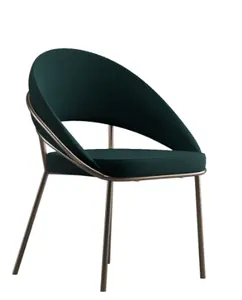 Hot Selling Elegant Indoor Metal Armchair Upholstered Chair Models 100% Made In Italy For Retail And Export