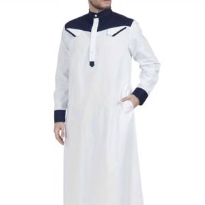 Moda OEM de alta calidad sólido de talla grande otoño túnica islámica hombres Arabia Saudita diseño largo Thobe musulmán hombre Thobe /Thawb - Product Image 6