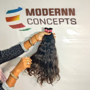 Extensions de cheveux humains vietnamiens lisses en vrac, 100% cuticules vierges brutes alignées chimiquement non transformées - Product Image 6