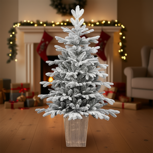 Árbol de Navidad Verde Nevado Amicasa (PVC PE) H120 D72 cm 008644 Código de Producto - Product Image 3