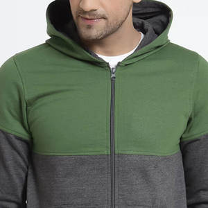Precio más barato Patrón sólido Hombres Cremallera Sudadera con capucha Mejor calidad Hombres Cremallera Sudaderas con capucha para la temporada de otoño - Product Image 5
