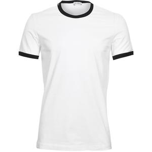 Personnalisé 220 Grammes T-shirt Homme avec Garniture Contrastée Col Ras Du Cou Demi Manches Longues Bloc De Couleur Deux Tons Imprimé Coupe Surdimensionnée - Product Image 1